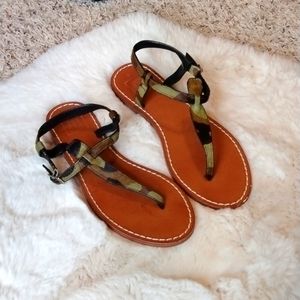 Gap Camo Calf Hair Sandals